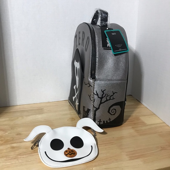 The Nightmare Before Christmas Zero Tombstone Mini Backpack with removable pouch - Picture 4 of 14